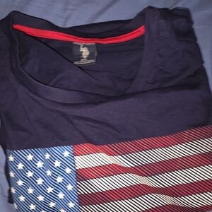 U.S. Polo Assn. Navy and Red Graphic Tee